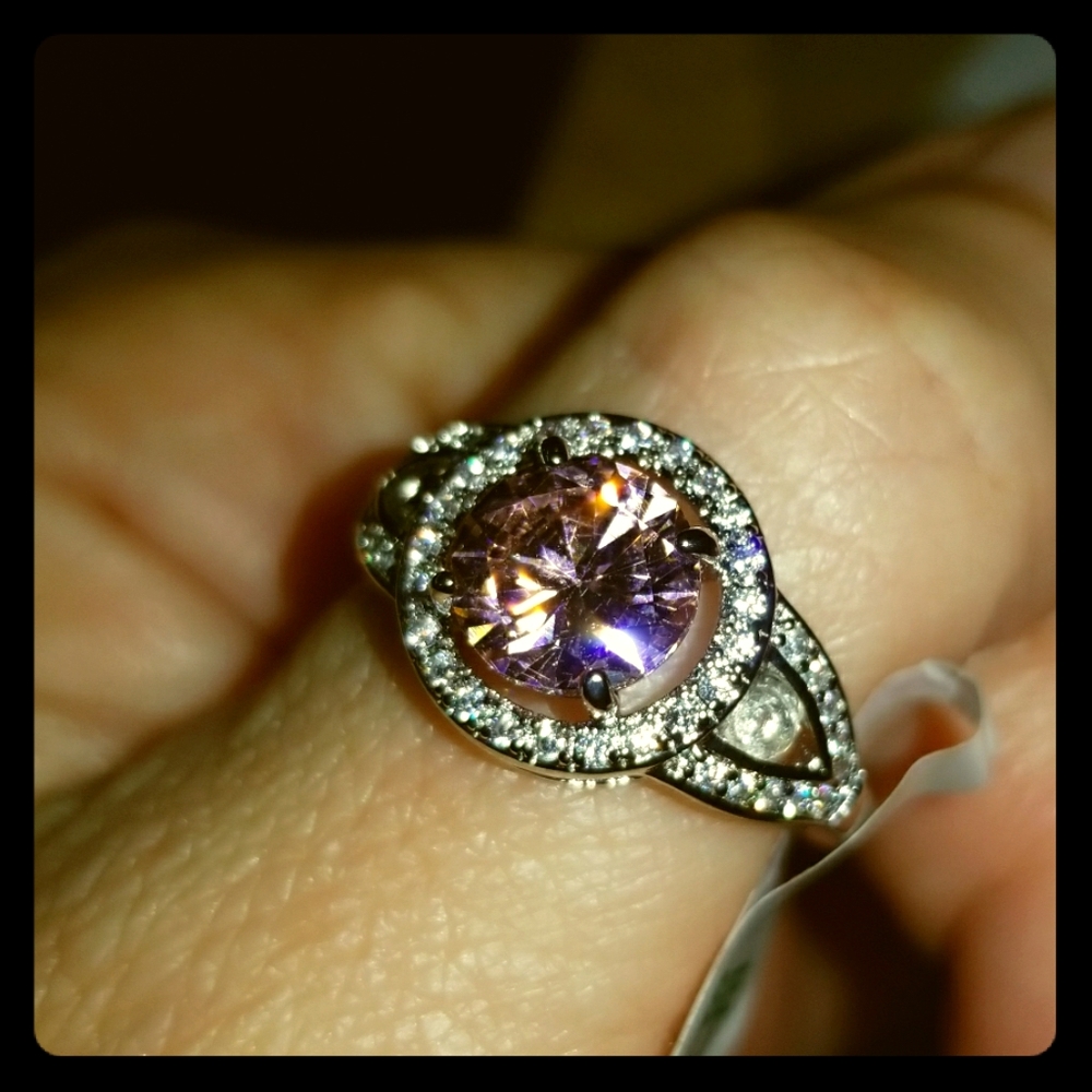 Light pink topaz ring